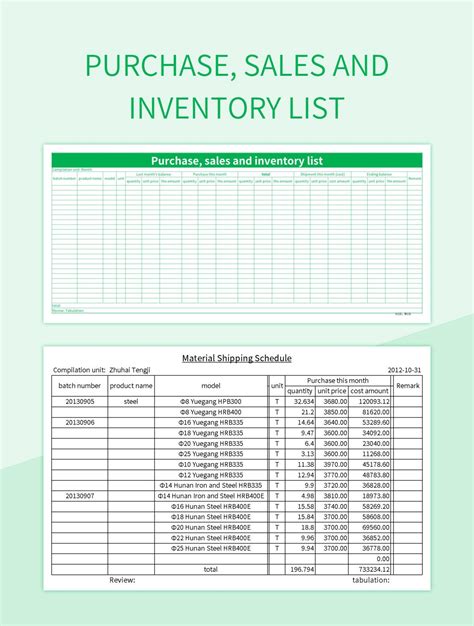Excel Template For Inventory List