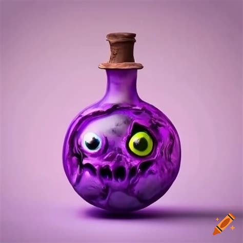 A spooky potion bottle with a monster design on Craiyon