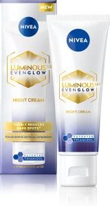 NIVEA Luminous Even Glow Night Cream |Thiamidol & Hyaluronic Acid ...