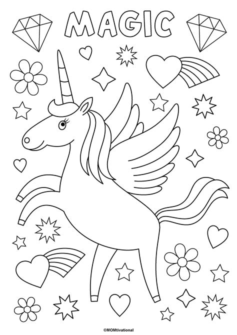Unicorns Coloring Pages