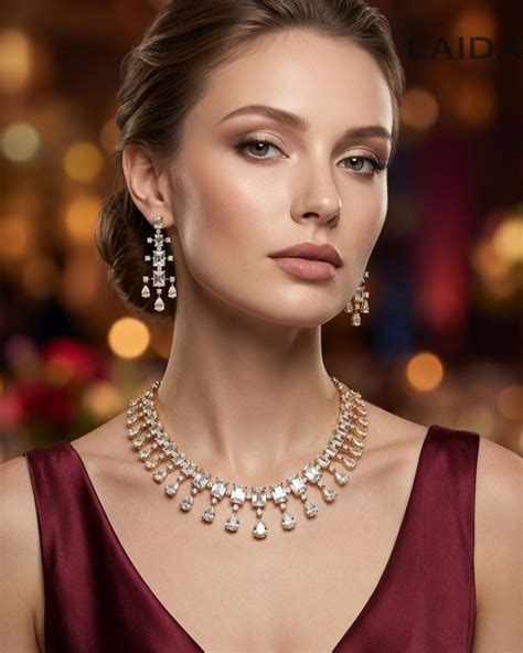 Carly 18K Gold Plated American Diamond Necklace Set