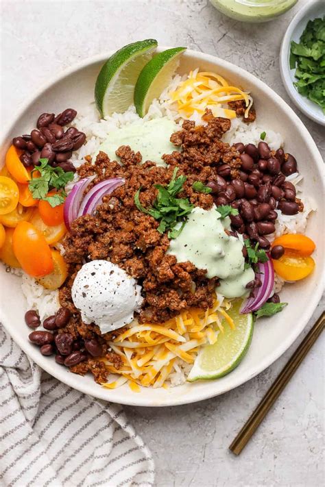 Ground Beef Taco Bowl - The Wooden Skillet