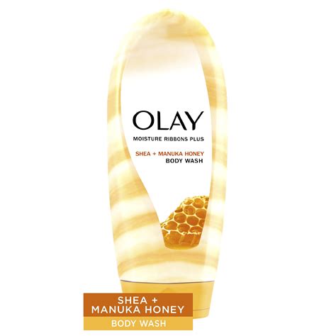 Olay Moisture Ribbons Plus Shea Butter and Manuka Honey Body Wash, 18 ...