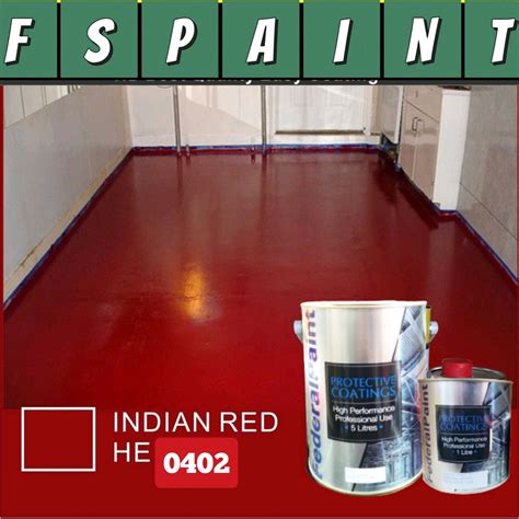 0882 indian red ( 5L ) HEAVY DUTY EPOXY FEDERAL PAINT WATERPROOF FLOOR ...