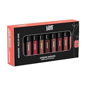 Buy LoveEarth Liquid Matte Lipstick Combo Pack - 9-Piece Set with ...
