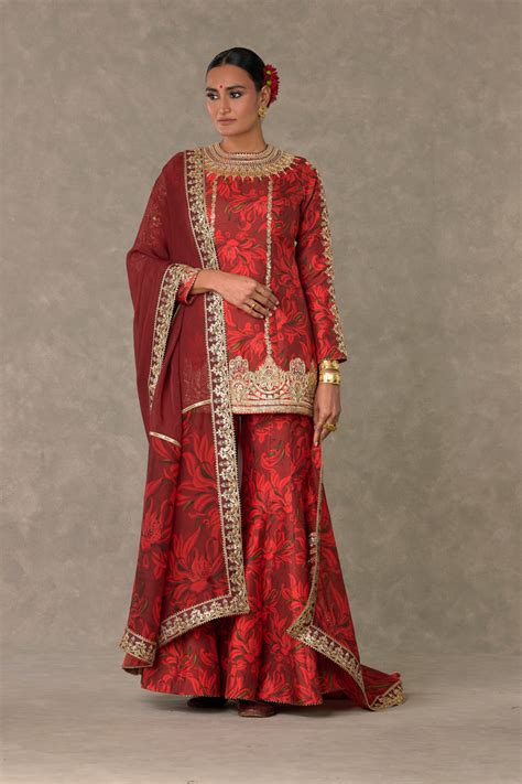 Shop Now Red Sharara Set – House Of Masaba