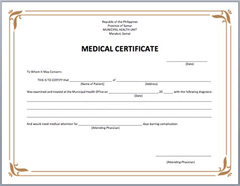 {PDF} Medical Fitness Certificate Form Pdf Format Download