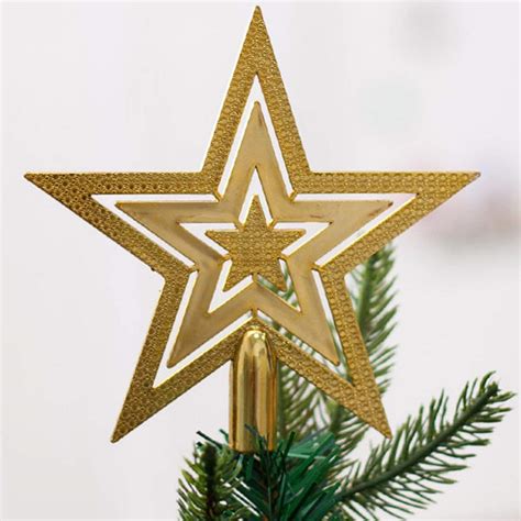 Buy TIED RIBBONS Christmas Tree Topper Star Golden for Tree Decorations ...