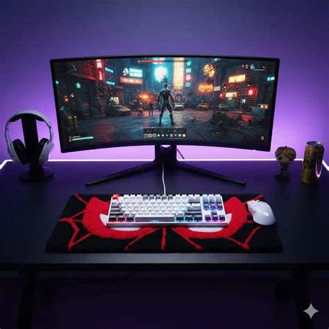 Spider-Man Desk Rug - Webby Desk Companion | Cozy Bear at Toastd