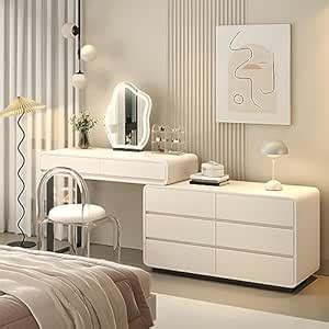 Vandana Interiors Modern78.7 Wood Vanity with 8 Drawers & Soft Close ...