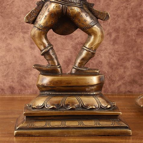Pure Brass Dancing Shiva with Four Arms Statue - 14" – Budhshiv.com