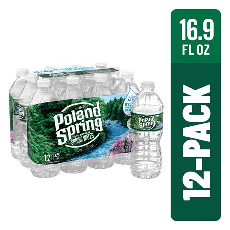 POLAND SPRING Brand 100% Natural Spring Water, 16.9-ounce plastic ...