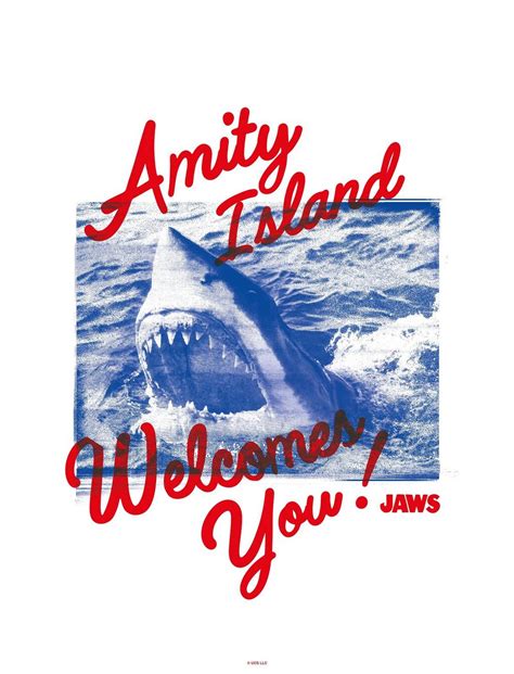 Jaws Amity Island Welcomes You! Poster - WHITE | Hot Topic