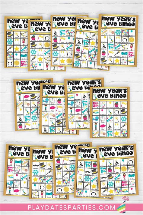 New Year's Eve Bingo Cards (Free Printable)