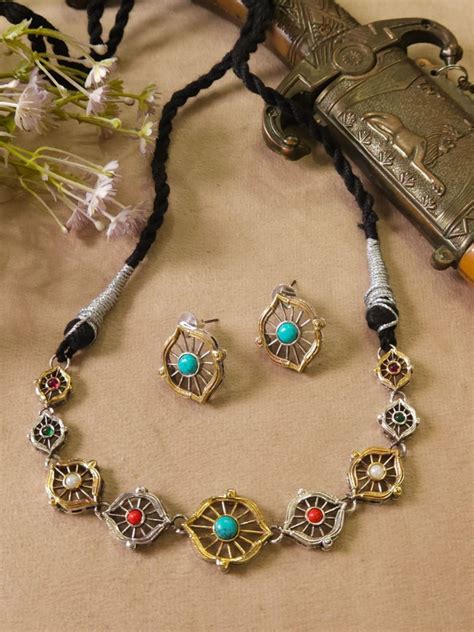 Oxidised Necklaces - Buy Oxidised Silver Necklace Set for Women – The ...