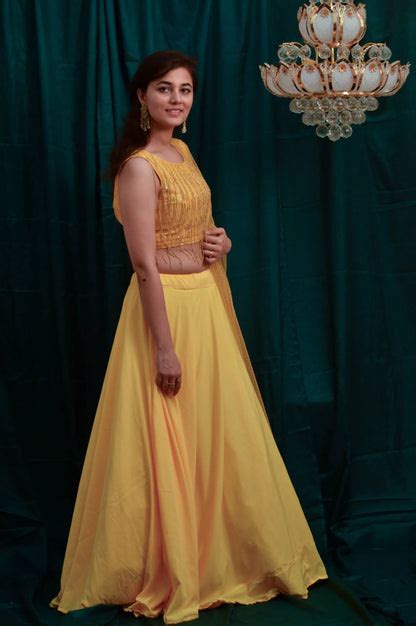 No Fringe Attached Lehenga – Darzigiri