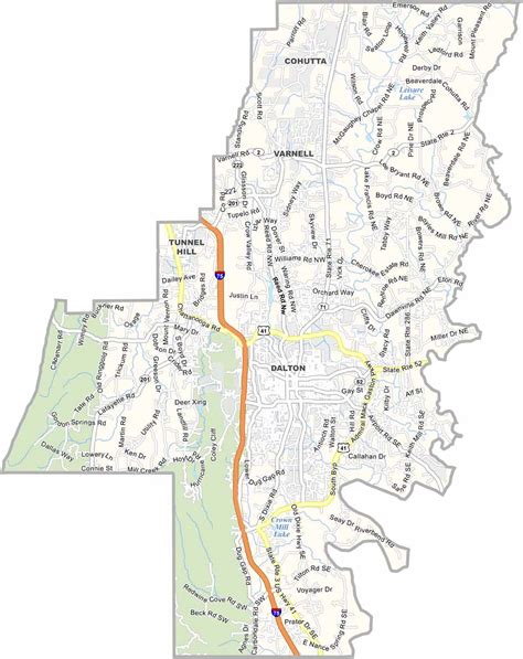 Whitfield County Map, Georgia - US County Maps