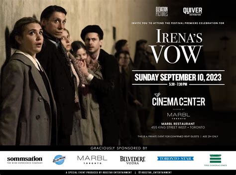 Festival Premiere Celebration for Irena's Vow - MARBL Restaurant