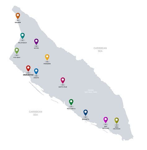 Map of Aruba - Thong Thai Real