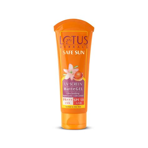Lotus Herbals Safe Sun Uv Screen Mattegel Ultra Soothing Sunscreen SPF ...