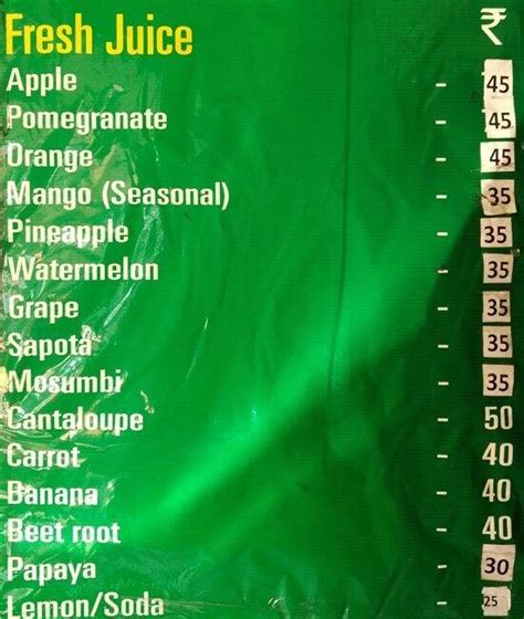 Menu at Fish O Fish, Chennai, Sivasankaran Road