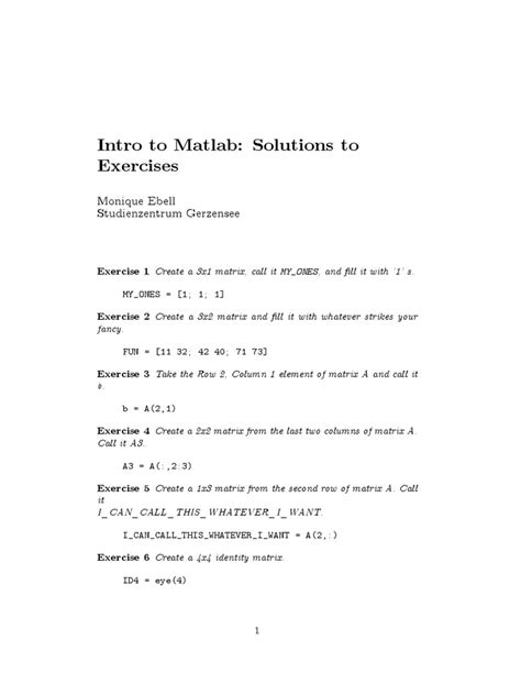 MATLAB Examples with Solutions 的图像结果