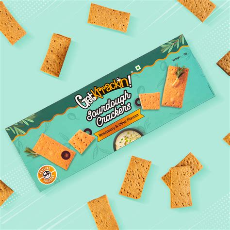 Sourdough Crackers (150g) - Rosemary & Olive | GetKrrackin