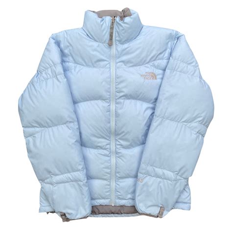 The North Face Womens Baby Blue Puffer Jacket | We Vintage
