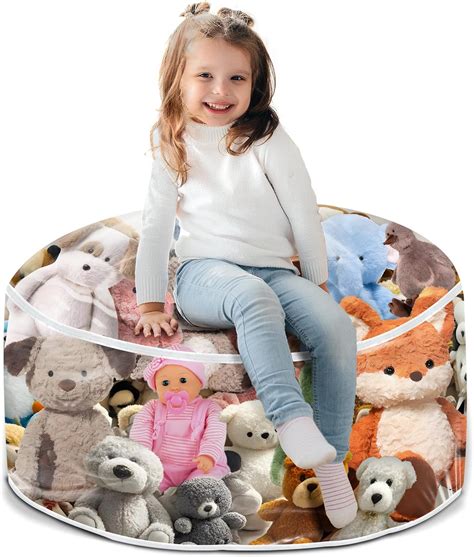 Amazon.com: Doblopup Clear Stuffed Animal Storage Chair, Waterproof PVC ...