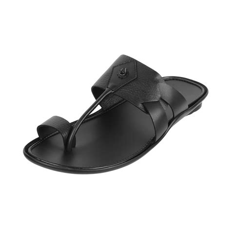 Metro Men Black Synthetic Leather Chappal UK/6 EU/40 (16-810) : Amazon ...