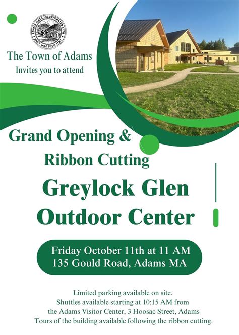 Grand Opening & Ribbon Cutting--Greylock Glen Outdoor Center, 135 Gould ...