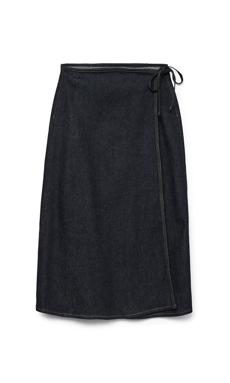 Denim Wrap Skirt - Plümo Ltd