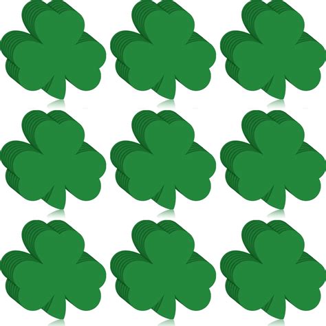 Amazon.com: FreshCut Crafts 140 Piece Shamrock Cutouts Set: Pre-Cut ...
