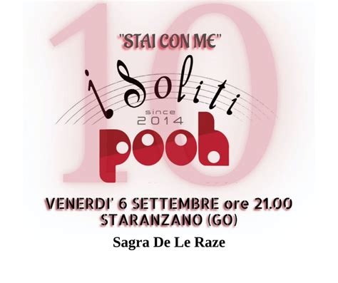 "STAI CON ME" TOUR ESTATE 2024 , Sagra De Le Raze - Staranzano ...
