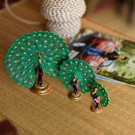 Designer Peacock Rakhi with Set of 3 Coloful Meenakari Dancing Peacocks ...