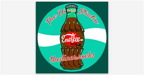 Eneftee Cola Square Sticker by The Diner Studio | Square stickers ...