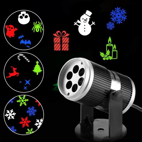 ALLOMN Easter Day Lights Indoor RGB Led Rotating Wall Snowflakes ...