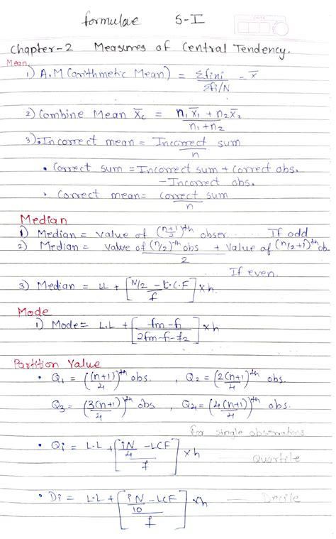 S1 formulae - Statistics 1 formula - Discrete Mathematics and its ...