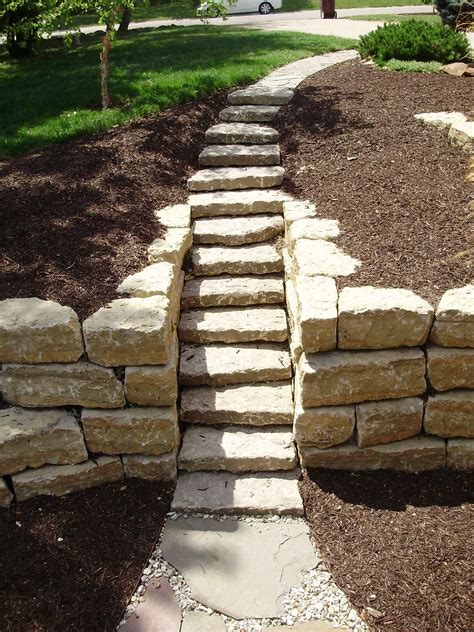 Picture Of Outdoor Stair Retaining Wall References | Stair Designs