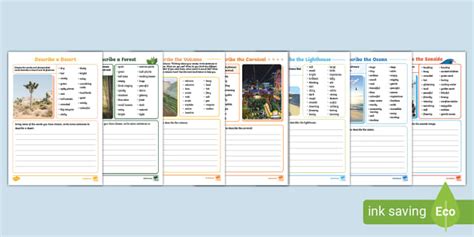 Describe the Setting Worksheet Pack (teacher made) - Twinkl