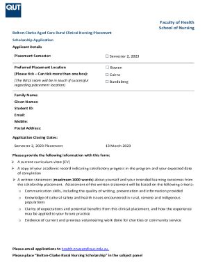 Fillable Online Rotary Feros Nursing Students' Grants application form ...