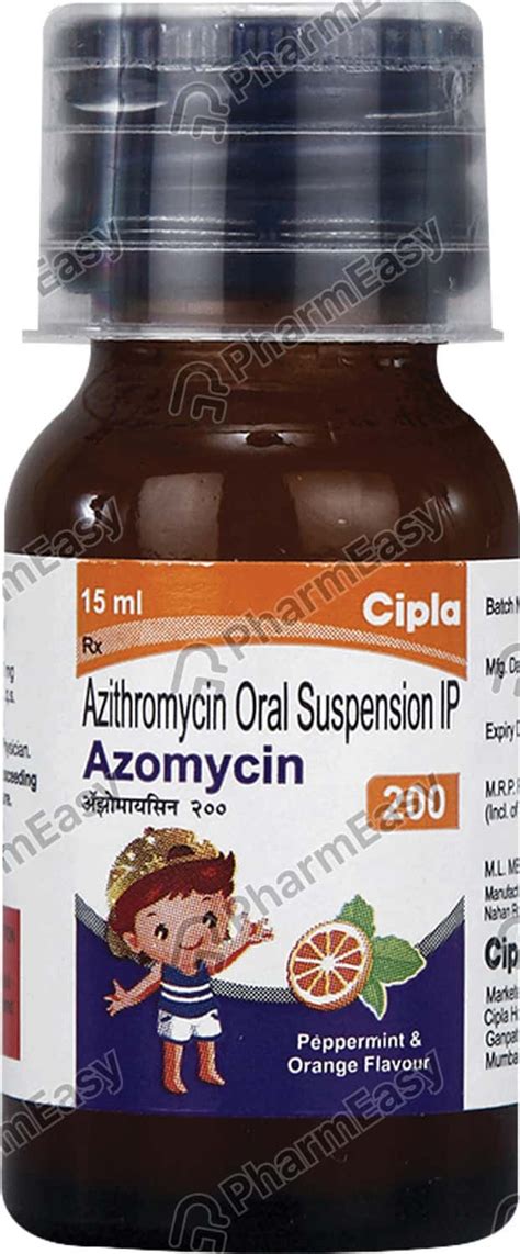 Azomycin 200 MG/5ML Suspension (15): Uses, Side Effects, Price & Dosage ...