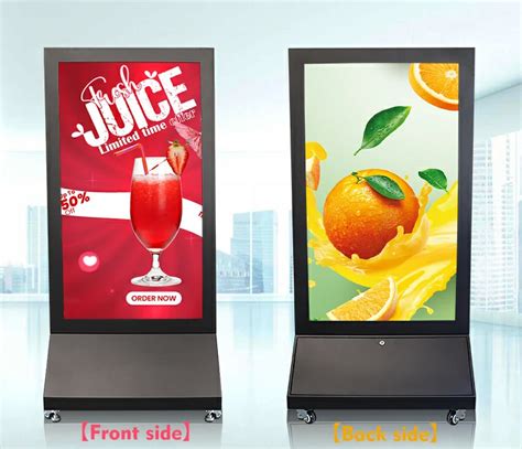 4K 700 nits 43inch indoor double-sided floor standing kiosk