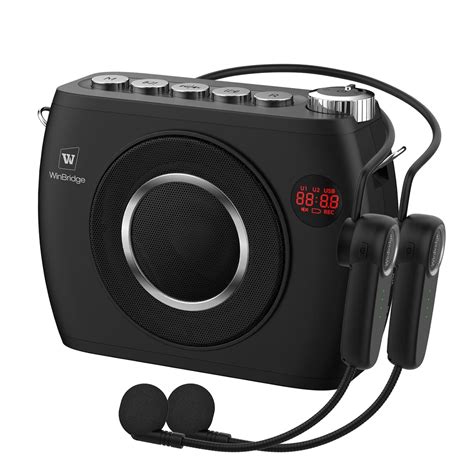 W WINBRIDGE 25W Bluetooth Voice Amplifier with Two Wireless Headset ...