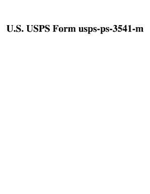 Fillable Online U.S. USPS Form usps-ps-3541-m. Free download Fax Email ...