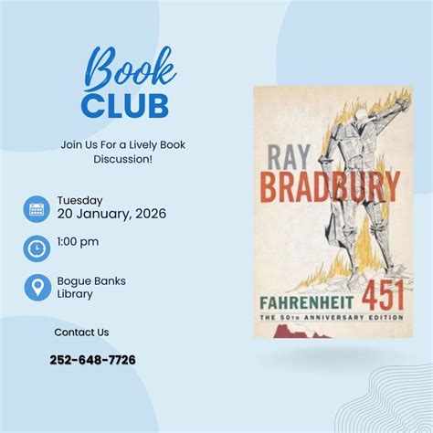 Bogue Banks Library Book Club (Fahrenheit 451), 320 Salter Path Rd ...