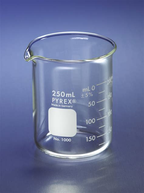 PYREX® Griffin Low Form 250 mL Beaker, Double Scale, Graduated ...