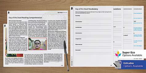 Day of the Dead Differentiated Reading Comprehension