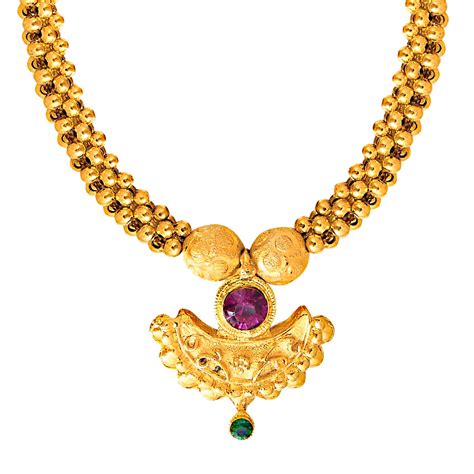 Shining Jewel - By Shivansh 24K Gold Plated Traditional Thushi Necklace ...
