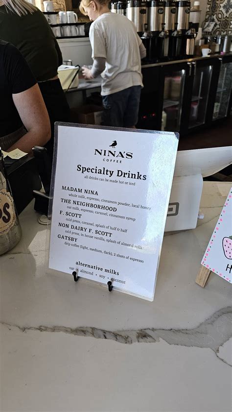 Menu at Nina's Coffee Cafe, Saint Paul